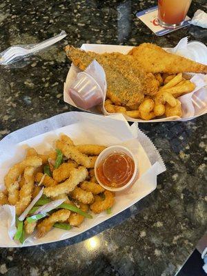 Calamari and Fried Fish