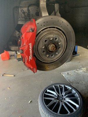 Change brake pads and rotors