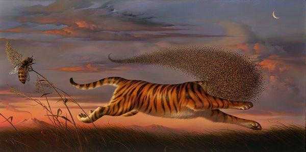 Beeing a Tiger by Vladimir Kush - Kush Fine Art