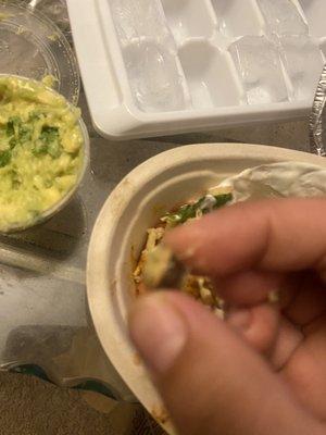 Guacamole with rubbish