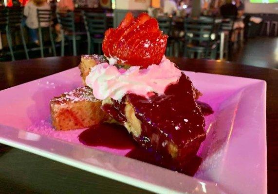 Strawberry pound cake French toast