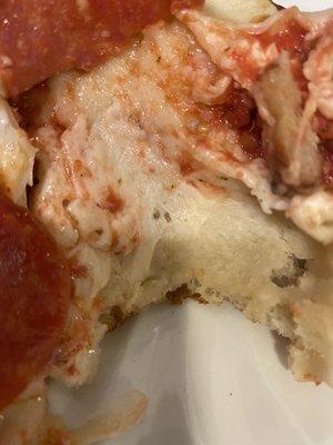 Raw dough pizza