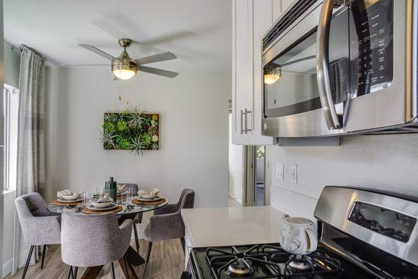 Spacious dining area off the kitchen.