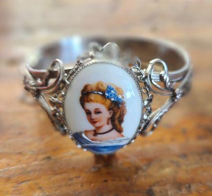 Limoge France porcelain bracelet.