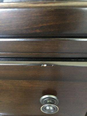 More damage to dresser