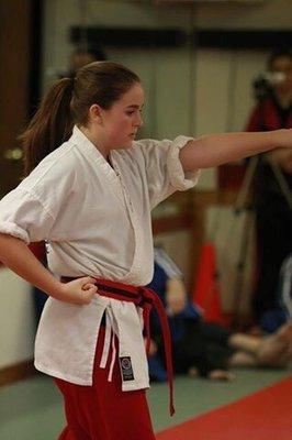 Abby doing some Great Katas for her Black Belt Test.