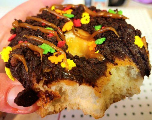 Salted Caramel Brownie Fall donut