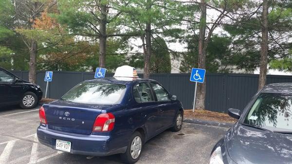 Your driver delivering to wingate thought it was totally ok to park in a reserved spot for those that need parking that is close