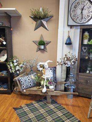 Great home decor including floral and clocks!