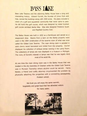 This inn has a long and interesting history.  The manager was able to find this summary for us to read and share.