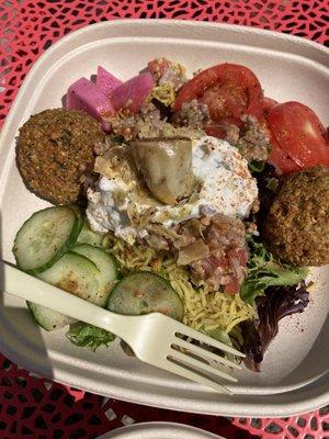 Uumami Bowl with falafel. $12 Amazing!