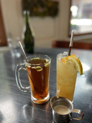 Kashmiri Tea &Mango coconut lassi