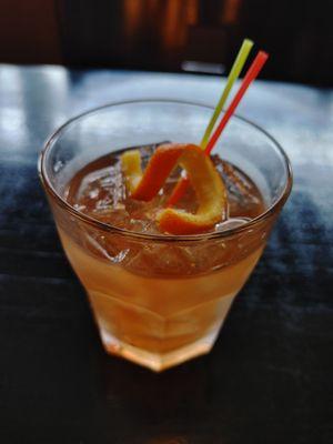 A (muddled) Old Fashioned; not my favorite take on the drink.