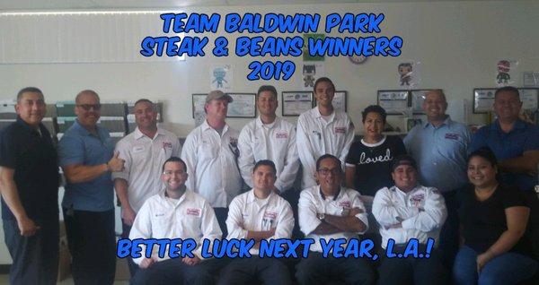 Winners 2019 Sales Contest! Shout-out to Team Baldwin Park!