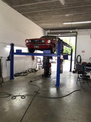 Welding repairs was done to the exhaust pipe on my Mustang.