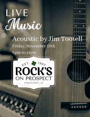 LIVE MUSIC AT ROCK'S ON PROSPECT!
Follow us and never miss an event!