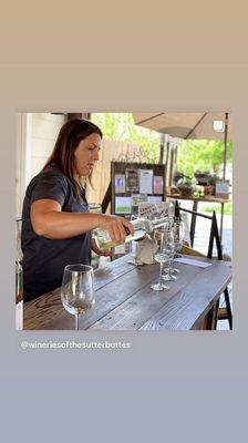 White wine bar with Kim Moody