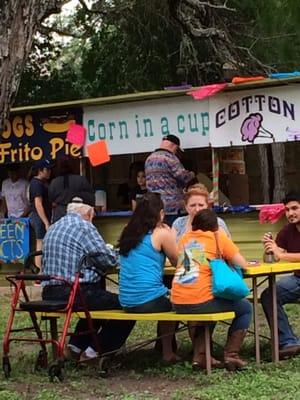 The husband and food booths