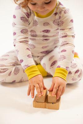 Fuchsia porcupine PJ set in celery