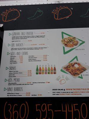 Truck menu