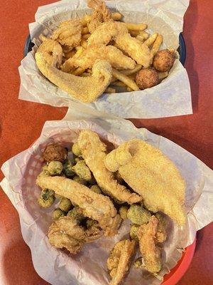 Fried Okra Catch Fries Chicken Tenders Catch Fried Fish Shrimp Hush Puppies