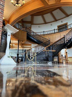 Beautiful stairway in the Grapevine Visitors Bureau