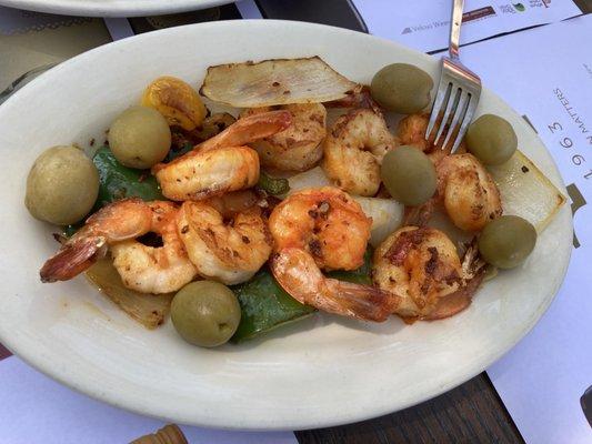 Grilled shrimp appetizer