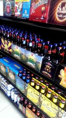 Some of the 6 pack beer selection inside