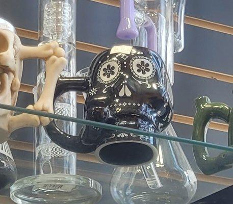 sugar skull mug/pipe