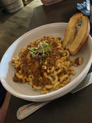 Tavern goulash. Shredded brisket braised in yummy tomato sauce.