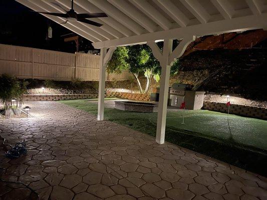 Lighted patio