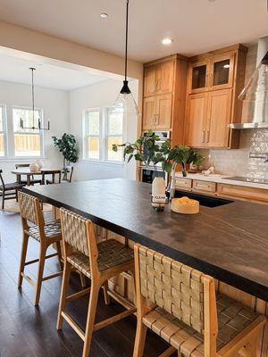 Moody kitchen staging