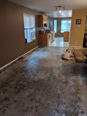 Before - living room kitchen area