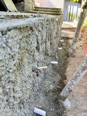 Retaining wall is back and stabilized