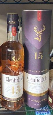 One of my preferred choices 15 yr old Glenfiddich.  Great single malt that won't cost you an arm & a leg