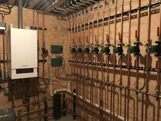 High efficiency boiler installation. New Construction 2018