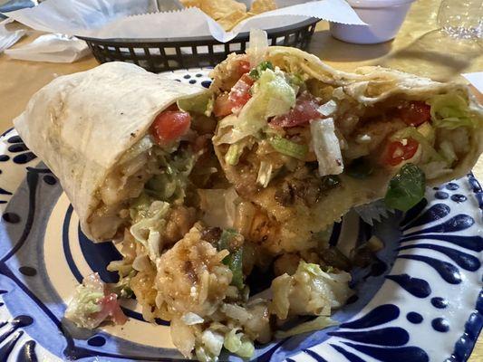 Burrito camaron (shrimp burrito)