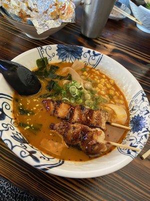 Chicken Skewer Ramen (spicy)