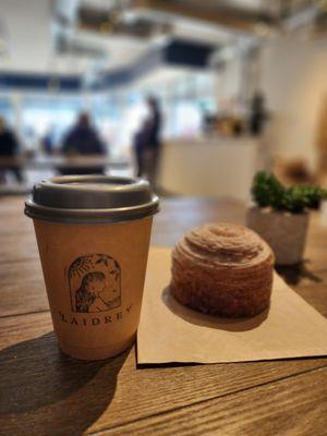 Maple Oat Latte and Morning Bun