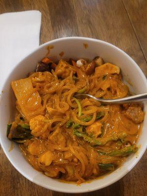 DELICIOUS Thai Curry Bowl (I added tempeh for protein)