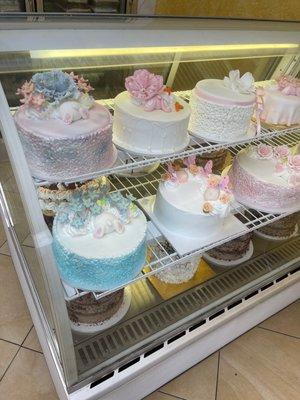 Easter cakes deferent designs and with deferent flavors