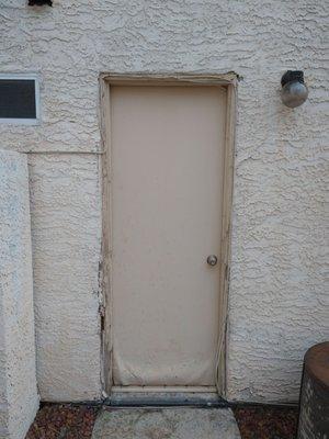 Exterior door before replacement.