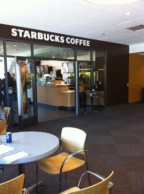 The very own starbucks inside the library