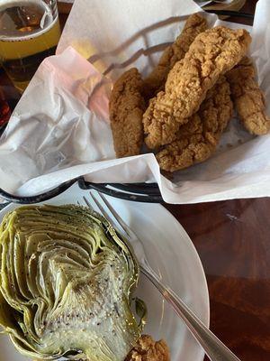 Chicken Tenders, Grilled Artichoke