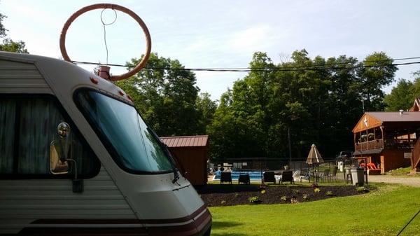 View of tge pool, which tge kids loved.