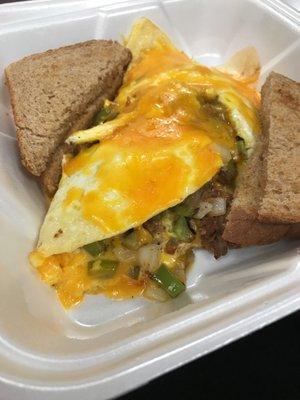 Philly cheesesteak omelette