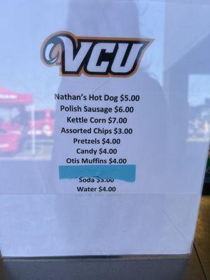 Menu concession