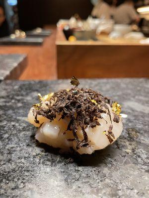 Scallop, Black Truffle and Sea Salt