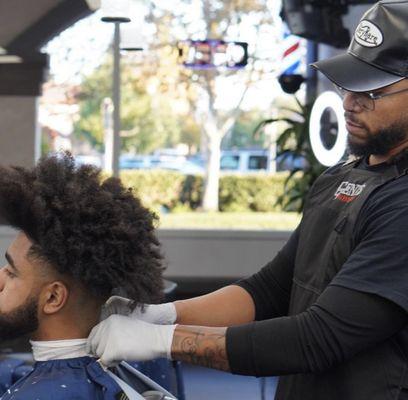 Check out one of our talented barbers Jalen