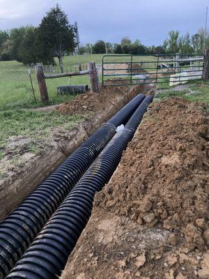 Greeneville TN double culvert pipe installed